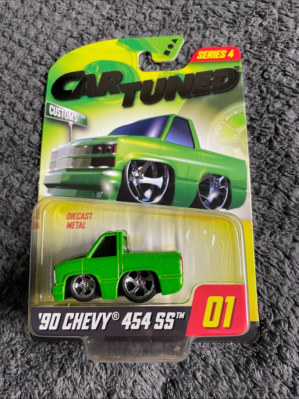 Car Tuned 90 Chevy 454 SS Diecast Toy Truck - Green